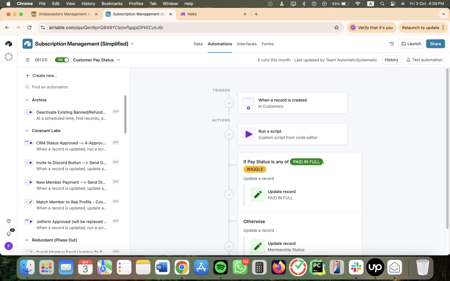 Crypto Affiliate & Subscription Ops - Airtable, Make, Zapier screenshot 15